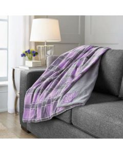 Sunbeam Microplush Heated Throw Hockey Fights Cancer 3 Hour (Automactic Shut Off) 3 Heat Settings Dryer Safe Washable Polyester 60X50 inches Purple 182709-000-RB06