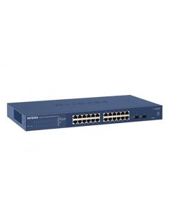 NETGEAR 24-Port Gigabit Ethernet Smart Managed Pro Switch (GS724Tv4) - with 2 x 1G SFP Desktop/Rackmount and ProSAFE Limited Lifetime Protection GS724T-400NAS