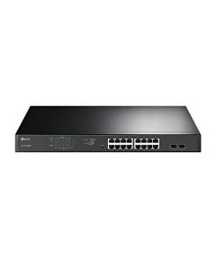TP-Link 16 Port Gigabit PoE Switch | 16 PoE+ Ports @192W w/ 2 SFP Slots | Easy Smart | Rackmount | Lifetime Protection | Support QoS Vlan IGMP and Link Aggregation (TL-SG1218MPE) TL-SG1218MPE