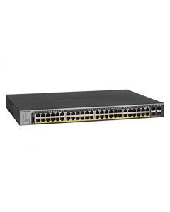 NETGEAR 52-Port Gigabit Ethernet Smart Managed Pro PoE Switch (GS752TP) - with 48 x PoE+ @ 380W 4 x 1G SFP Desktop/Rackmount and ProSAFE Lifetime Protection GS752TP-200NAS