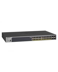 NETGEAR 28-Port Gigabit Ethernet Smart Managed Pro PoE Switch (GS728TPP) - with 24 x PoE+ @ 380W 4 x 1G SFP Desktop/Rackmount and ProSAFE Lifetime Protection GS728TPP-200NAS