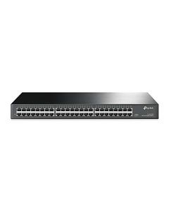TP-Link 48-Port Gigabit Ethernet Unmanaged Switch | Plug and Play | Metal | Rackmount | Fanless | Limited Lifetime (TL-SG1048),Black TL-SG1048