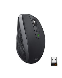 Logitech MX Anywhere 2S Wireless Mouse – Use On Any Surface Hyper-Fast Scrolling Rechargeable Control Up to 3 Apple Mac and Windows Computers and Laptops (Bluetooth or USB) Graphite 910-005132