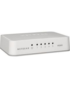NETGEAR 5-Port Fast Ethernet 10/100 Unmanaged Switch (FS205) - Stylish Desktop for Home Office FS205-100PAS