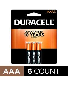 Duracell - CopperTop AAA Alkaline Batteries - long lasting all-purpose Triple A battery for household and business - 6 Count AAA-CTx6