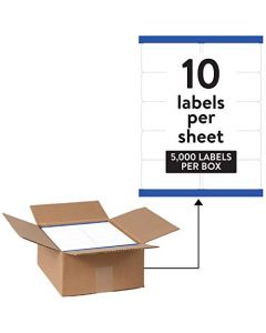 Avery Waterproof Shipping Labels with Sure Feed & TrueBlock 2" x 4" 5,000 White Labels (95523) AVE95523