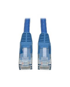 Tripp Lite Cat6 Gigabit Ethernet Snagless Molded Patch Cable 24 AWG 550MHz Premium UTP Blue RJ45 M/M 8' (N201-008-BL) N201-008-BL