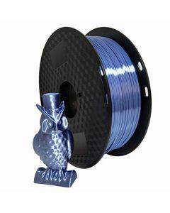 Silk PLA 3D Printer Filament 1.75mm 1KG 2.2 LBS Spool 3D Printing Material CC3D Shine Silky Shiny Metallic Metal Gold Silver Copper Bronze PLA Filament (Silver Blue) SP0001