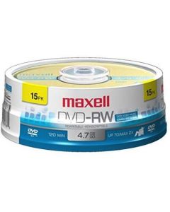Maxell 635117 Rewritable Recording Format 4.7Gb DVD-RW Disc Playback on DVD Drive or Player and Archive High Capacity Files 635117
