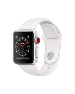 Apple Watch Series 3 (GPS + Cellular 38mm) - Silver Aluminum Case with White Sport Band MTGG2LL/A