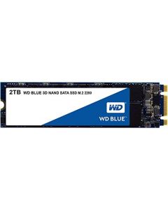 WD Blue 3D NAND 2TB Internal PC SSD - SATA III 6 Gb/s M.2 2280 Up to 560 MB/s - WDS200T2B0B WDS200T2B0B