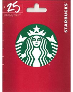 Starbucks $25 Gift Card Holiday