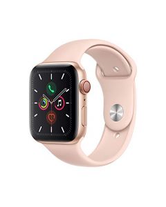 Apple Watch Series 5 (GPS + Cellular 44mm) - Gold Aluminum Case with Pink Sport Band MWW02LL/A