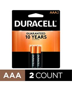 Duracell - CopperTop AAA Alkaline Batteries - long lasting all-purpose Triple A battery for household and business - 2 Count MN2400B2Z