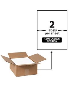 Avery Waterproof Shipping Labels with TrueBlock 5-1/2" x 8-1/2" 1,000 White Labels (95526) AVE95526