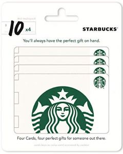 Starbucks 4 x $10 Gift Cards Multipack of 4