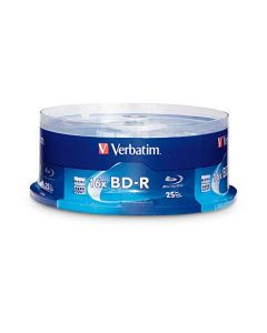 Verbatim BD-R 25GB 16X Blu-ray Recordable Media Disc - 25 Pack Spindle 97457