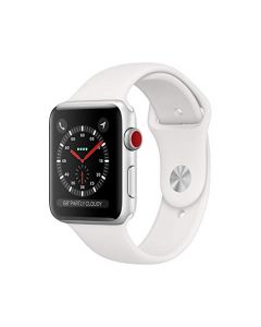 Apple Watch Series 3 (GPS + Cellular 42mm) - Silver Aluminum Case with White Sport Band MTGR2LL/A