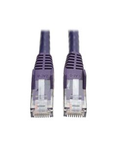 Tripp Lite Cat6 Gigabit Ethernet Snagless Molded Patch Cable 24 AWG 550MHz Premium UTP Purple RJ45 M/M 50' (N201-050-PU) N201-050-PU