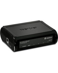 TRENDnet 4-Port Broadband Router,TW100-S4W1CA 4 x 10/100 Mbps Half/Full Duplex Switch Ports Instant Recognizing Remote Management Share High-Speed Cable/xDSL Internet Connection Plug & Play TW100-S4W1CA