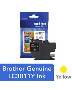 Brother Printer LC3011Y Single Pack Standard Cartridge Yield Up To 200 Pages LC3011 Ink Yellow LC3011Y