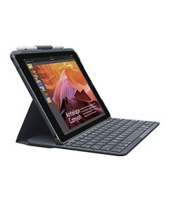 Logitech Slim Folio with Integrated Bluetooth Keyboard for iPad (5th and 6th Generation) Black 920-009017