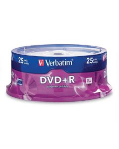 Verbatim DVD+R 4.7GB 16x AZO Recordable Media Disc - 25 Disc Spindle - 95033 95033