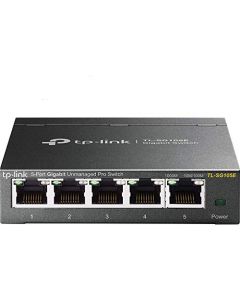 TP-Link 5-Port Gigabit Ethernet Easy Smart Switch | Unmanaged Pro | Plug and Play | Desktop | Sturdy Metal w/Shielded Ports | Limited Lifetime Replacement (TL-SG105E) Black TL-SG105E