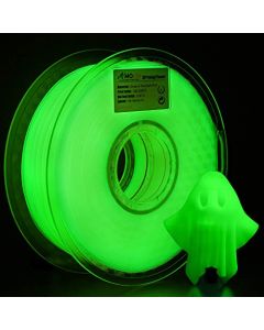 AMOLEN PLA 3D Printer Filament 1.75mm Glow in The Dark Green 1 kg Spool Includes Sample Wood Filament 3DGLOWGRN1