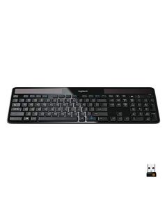 Logitech K750 Wireless Solar Keyboard for Windows Solar Recharging Keyboard 2.4GHz Wireless - Black 920-002912