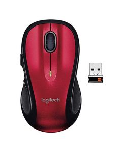 Logitech M510 Wireless Computer Mouse – Comfortable Shape with USB Unifying Receiver with Back/Forward Buttons and Side-to-Side Scrolling Red 910-004554