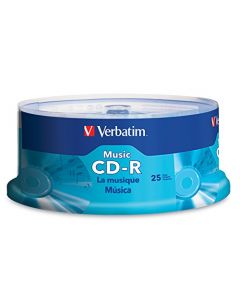 Verbatim Music CD-R 80min 40x with Branded Surface - 25pk Spindle Single 96155