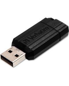 Verbatim 32GB Pinstripe USB Flash Drive Black 32 GB USB Black 1 Pack, retrackable SLIDING PINSTRIPE BLACK 49064