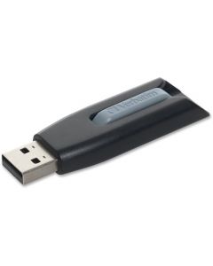 Verbatim 32GB Store n Go V3 USB 3.0 Flash Drive Gray 32 GB USB 3.0 Black/Gray 1 Pack Retractable STORE N GO V3 RETRACTABLE 49173