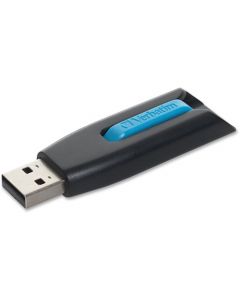 Verbatim 16GB Store n Go V3 USB 3.0 Flash Drive Blue 16 GB USB 3.0 Black/Blue 1 Pack Retractable STORE N GO V3 BLACK BLUE 49176