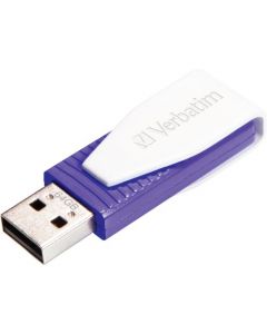Verbatim 64GB Swivel USB Flash Drive Violet 64GB Violet 1pk Capless, Swivel SNG SWIVEL CAPLESS 49816