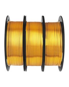 Shiny Silk Gold PLA Filament Bundle - 1.75mm 3D Printer Filament Each Spool 0.5kg 3 Spools Pack Total 1.5kgs 3D Printing Material with Extra Gift Stick Tool by MIKA3D Mika3gold