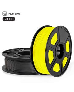 SUNLU PLA Plus (PLA+) 3D Printer Filament 1.75 mm PLA Filament Dimensional Accuracy +/- 0.02 mm 2 kg Spool PLA+Black、Yellow 1.75-PLA-Black-Yellow