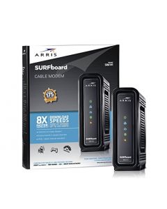 ARRIS SURFboard (8x4) DOCSIS 3.0 Cable Modem approved for Cox Spectrum Xfinity & more (SB6141 Black) SB6141