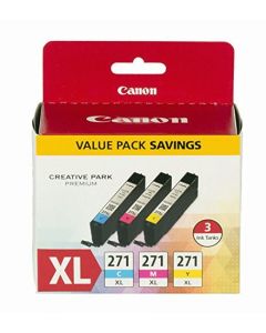Canon CLI-271XL 3 Color Value Pack  Compatible to MG6820 MG6821 MG6822 MG5720 MG5721 MG5722 MG7720 TS5020 TS6020 TS8020 TS9020 0337C005