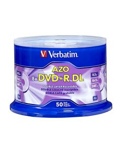Verbatim DVD+R DL 8.5GB 8X with Branded Surface - 50pk Spindle 97000