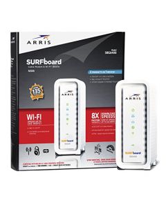 ARRIS SURFboard SBG6400 8x4 DOCSIS 3.0 Cable Modem / N300 Wi-Fi Router-Retail Packaging-White SBG6400