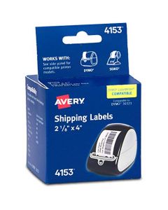 Avery Labels for Dymo Label Printers Same Size as Dymo 30323 Labels 2-1/8 x 4 Roll of 140 Labels (4153) 4153