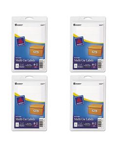 Avery Removable Print/Write Labels 1 x 3 Inches White Pack of 250 (5436) 4 Packs AVE05436-4PACKS