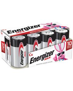 Energizer Max C Batteries Premium Alkaline C Cell Batteries (8 Battery Count) - Packaging May Vary E93FP-8
