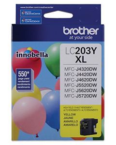 Brother LC-203YXL DCP-J4120 J562 MFC-J4320 4420 460 4620 4625 480 485 5320 5520 5620 5720 680 880 885 Ink Cartridge (Yellow) in Retail Packaging LC203Y