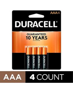Duracell - CopperTop AAA Alkaline Batteries - long lasting all-purpose Triple A battery for household and business - 4 Count MN2400B4Z