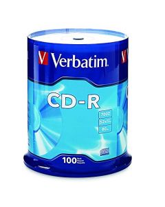Verbatim CD-R 700MB 80 Minute 52x Recordable Disc - 100 Pack Spindle - 94554 94554