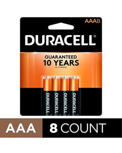 Duracell - CopperTop AAA Alkaline Batteries - long lasting all-purpose Triple A battery for household and business - 8 Count AAA-CTx8