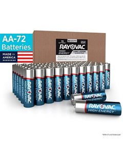 Rayovac AA Batteries Alkaline Double A Batteries (72 Battery Count) 815-72BX